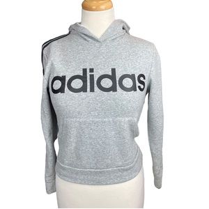 ADIDAS Logo Fleece Long Sleeve Hoodie Size Small